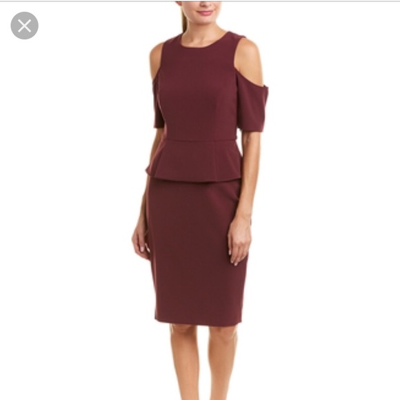 cold shoulder peplum dress